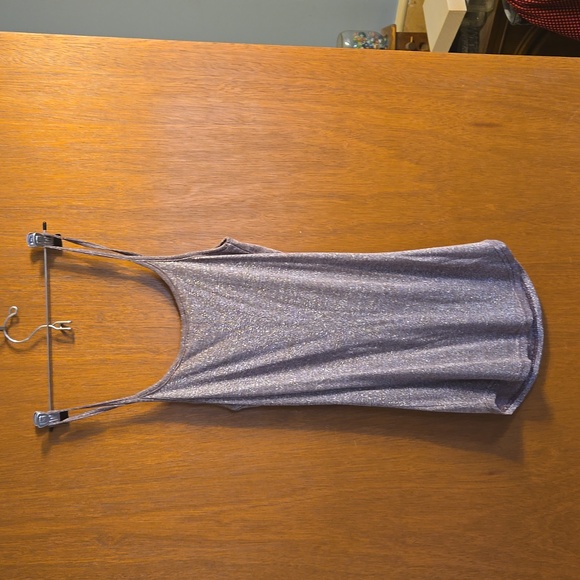 Miss Me Spaghetti String Top Shimmering Light Purple. Size M - Picture 3 of 6